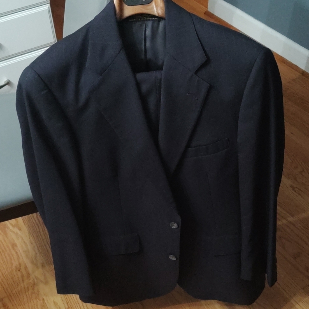 Brooks Brothers black pinstripe suit